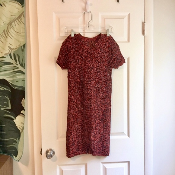 Theory Black And Orange Sweater Dress - Picture 1 of 3